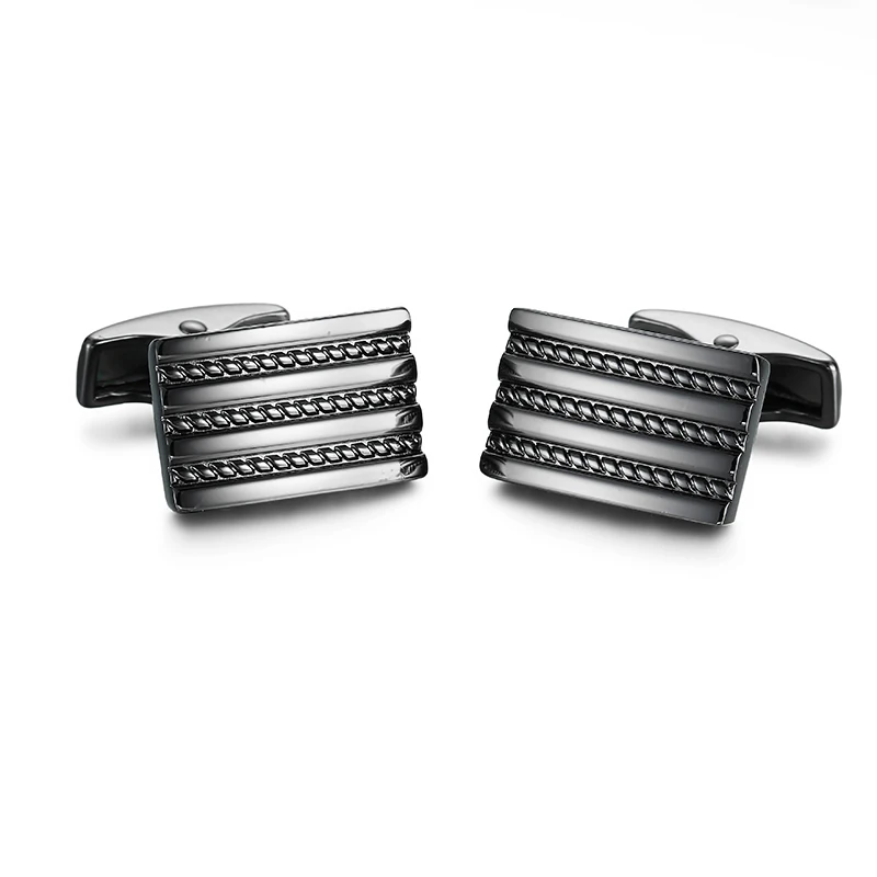High-Quality Stainless Steel Cufflinks - Laser Engraved Design for Weddings and Business