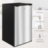 HOMCOM 3.2 Cu.Ft Mini Fridge with Freezer, Single Door Compact Refrigerator with Adjustable Thermostat, Shelf and Reversible Doo 5