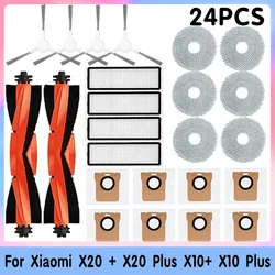 High-Efficiency Vacuum Dust Bag Kit with Brush, Filter, and Mop Cloth Replacement Accessories (24PCS)