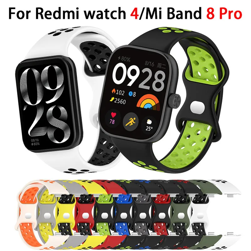 

Sport Silicone Strap for Redmi Watch 4/Xiaomi MI Band 8 Pro Band Accessories Replacement Watchband Bracelet for MiBand 8Pro