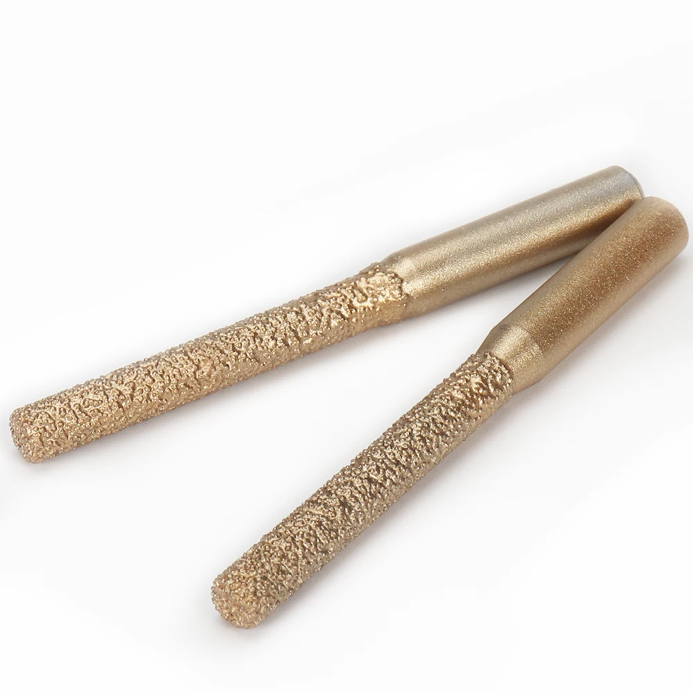 Diamant Router Bits Goldene Gelötete gerade Schaft Fräser Für Marmor Stein Granit Gravur Maschine Carving Rotation Werkzeug – Detail 5