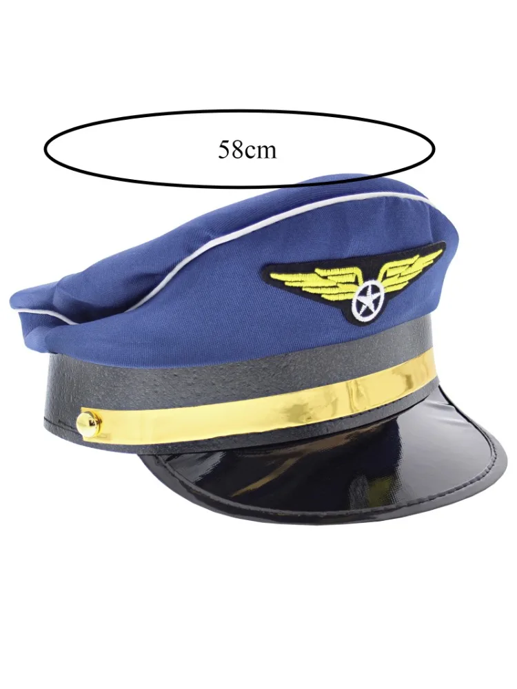 PESENAR Pilot Hat Pilot costume accessories suitable for adult and teen Captain Halloween party cosplay supplies play
