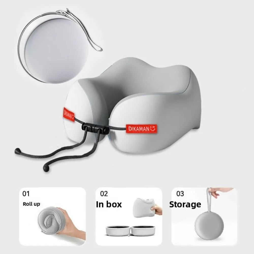 Cooling U-Shape Neck Pillow Portable Compact Travel Neck Guard Pillow Lightweight Foldable Airplane Neckrest Pad Men Women