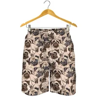 Cute Pets Pug Dog 3d Print Beach Shorts Kids Summer Street Oversized Short Pants Men Surf Board Shorts Cool Swimming Trunks 2