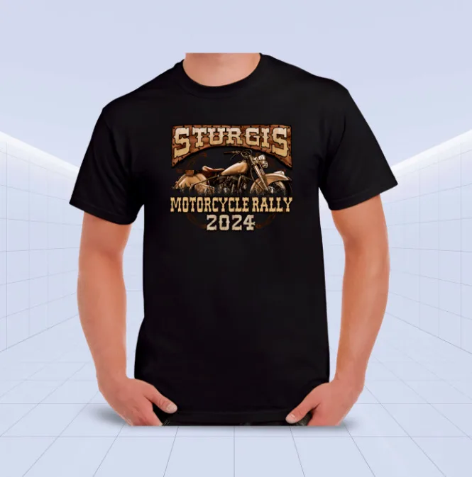 

2024 Sturgis Motorcycle Rally Cattle Skull T-Shirt