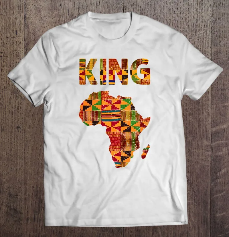 Cool african king design kente cloth africa ghana kids men t shirt top anime clothes men