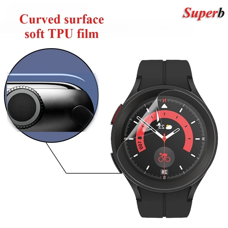 삼성 갤럭시 시계 8 용 하이드로 겔 필름 삼성 시계 8 클래식 46mm 용 40/44mm 소프트 TPU 안티 스크래치 스크린 보호기