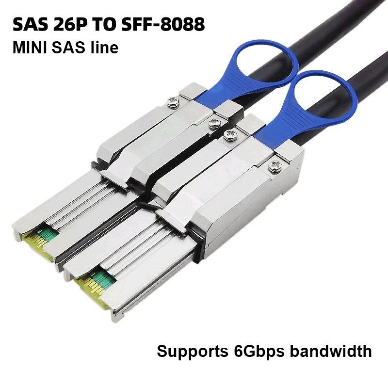 

1 шт., черный внешний кабель из цинкового сплава для MINI SAS 26 Pin к SFF8088