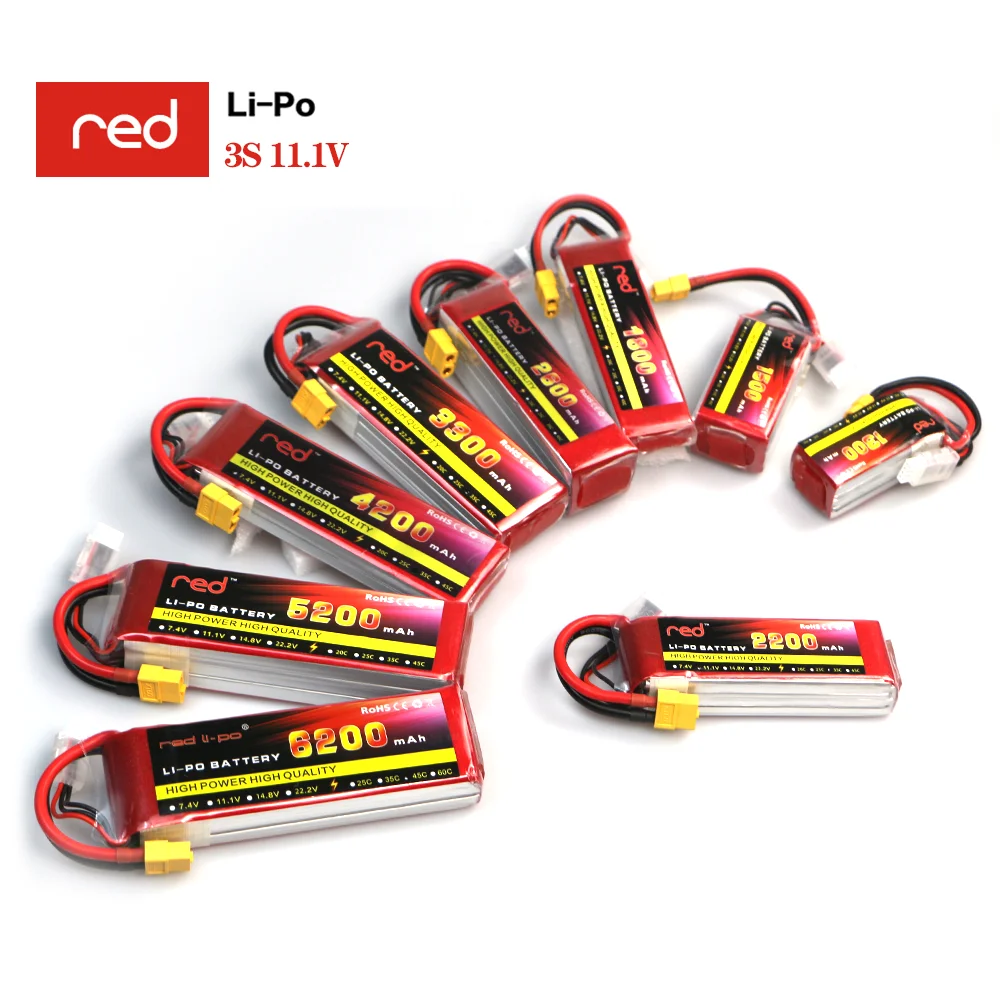 

RC LiPo Battery 3S 11.1V 3000mAh 3300mAh 3500mAh 4200mAh 5200mAh 6000mAh 25. C 35C60C For RC Quadrotor Helicopter Drone Car LiPo