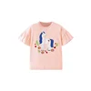 Jumping Meters New Arrival Ice Cream Embroidery Hot Selling Cotton Summer Girls Tshirts Baby Clothes Children's Tees Tops 4