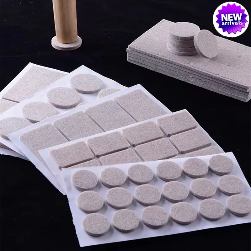Felt Chair Leg Pads - Thick Non-Slip Floor Protectors, Self-Adhesive Furniture Accessories