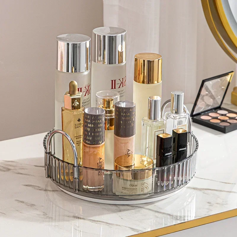 

Shuang Qing light luxury silver dresser multi-functional shelf, the bathroom living room rotation shelf
