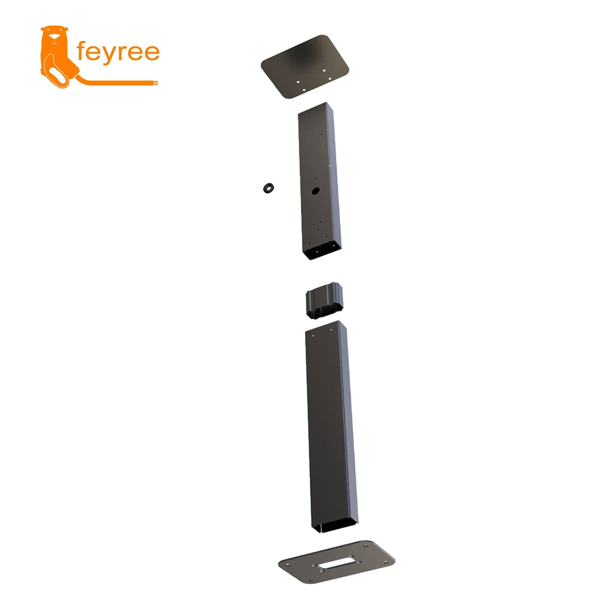 Charging Station Column for Home Garage Parking Lot, Aluminum Electric Vehicle New Energy Charging Gun, Smart Fast Charging for Cars