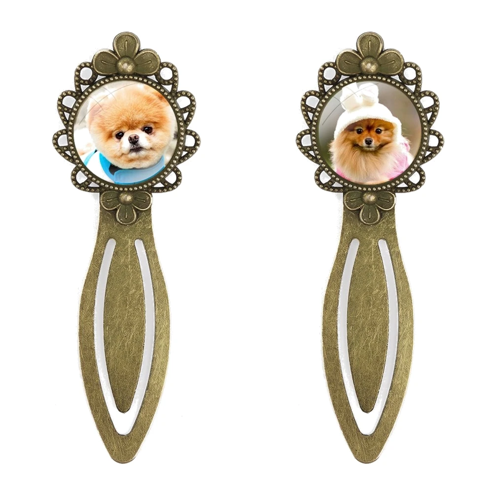 

Pomeranian dogs dog Creative Metal Bookmarks Gift For Friends Stationery School Office Supply Fashion Creative Cartoon Design