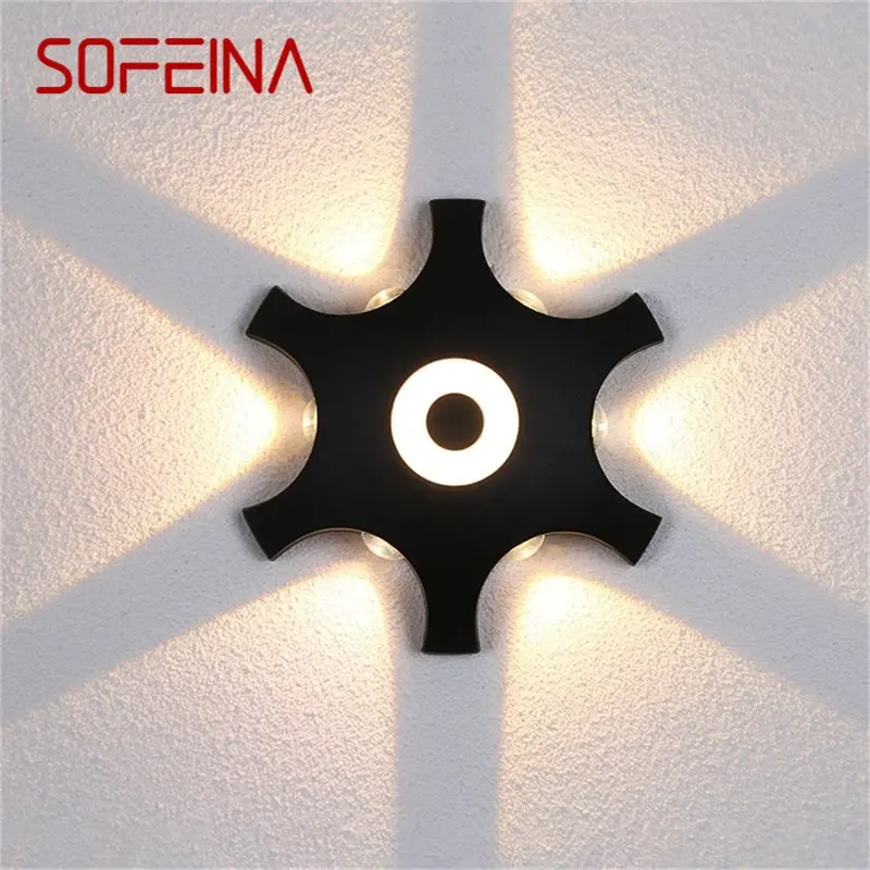 

Современные Настенные светильники SOFEINA, бра черного цвета, креативное домашнее украшение для лестницы, коридора, спальни, гостиной