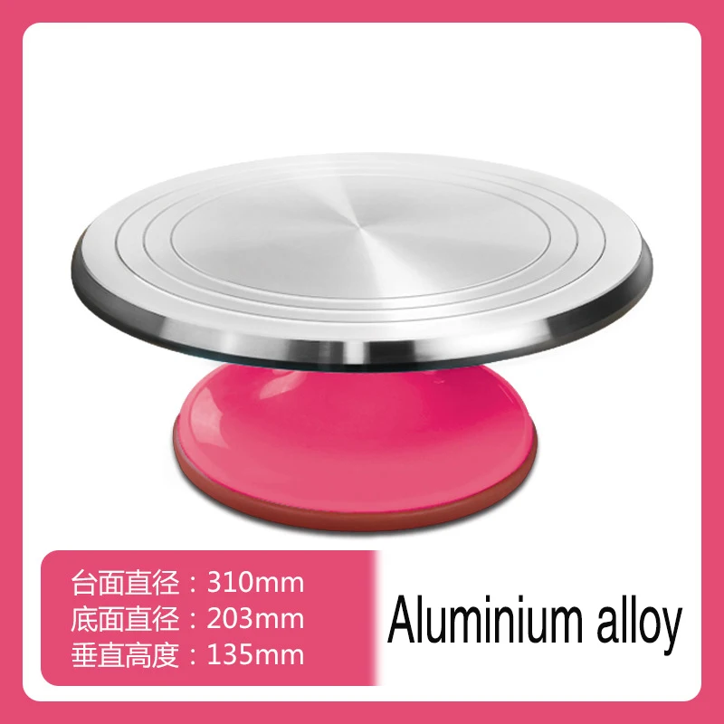 

12inch Baking Tools Aluminum Alloy Birthday Cake Turntable Plastic Ceramic Flower Mounting Table Decorating Tool