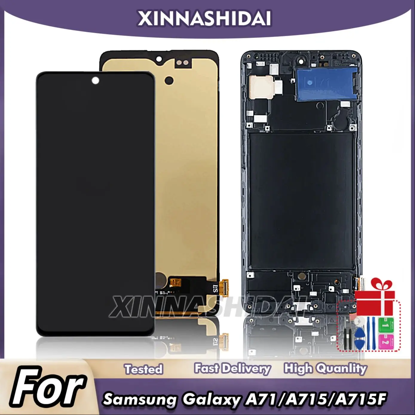 6-7-Super-A71-Screen-for-Samsung-Galaxy-A71-A715-A715F-A715FD-LCD ...