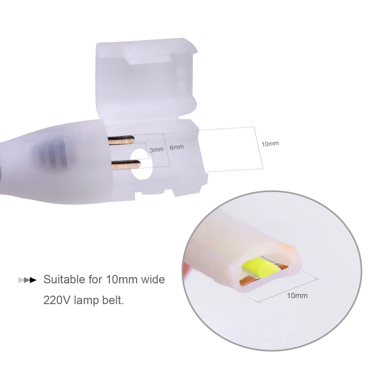 Versatile COB LED Strip with Dual Voltage and Multiple Plug Options