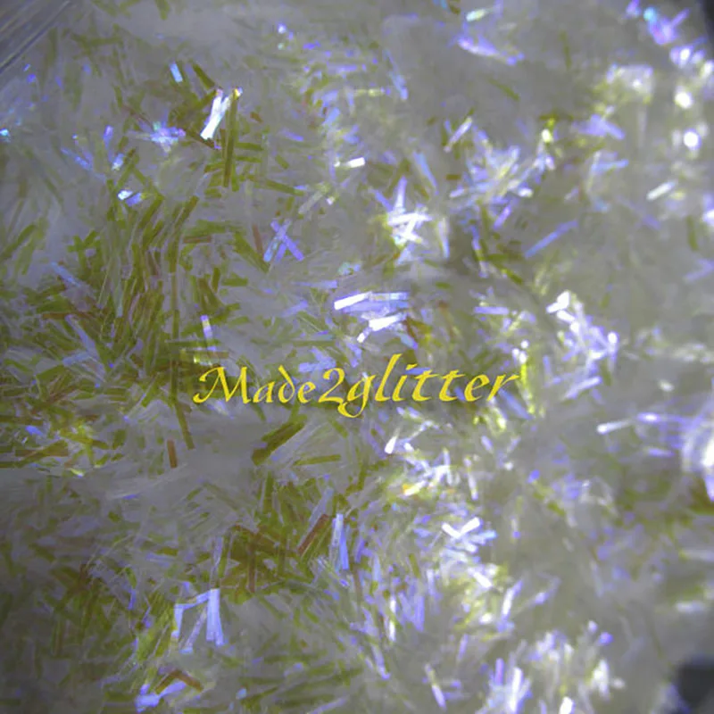 Iridescent Holographic Silver/Red Nail Art Glitter Flakes - 10ml