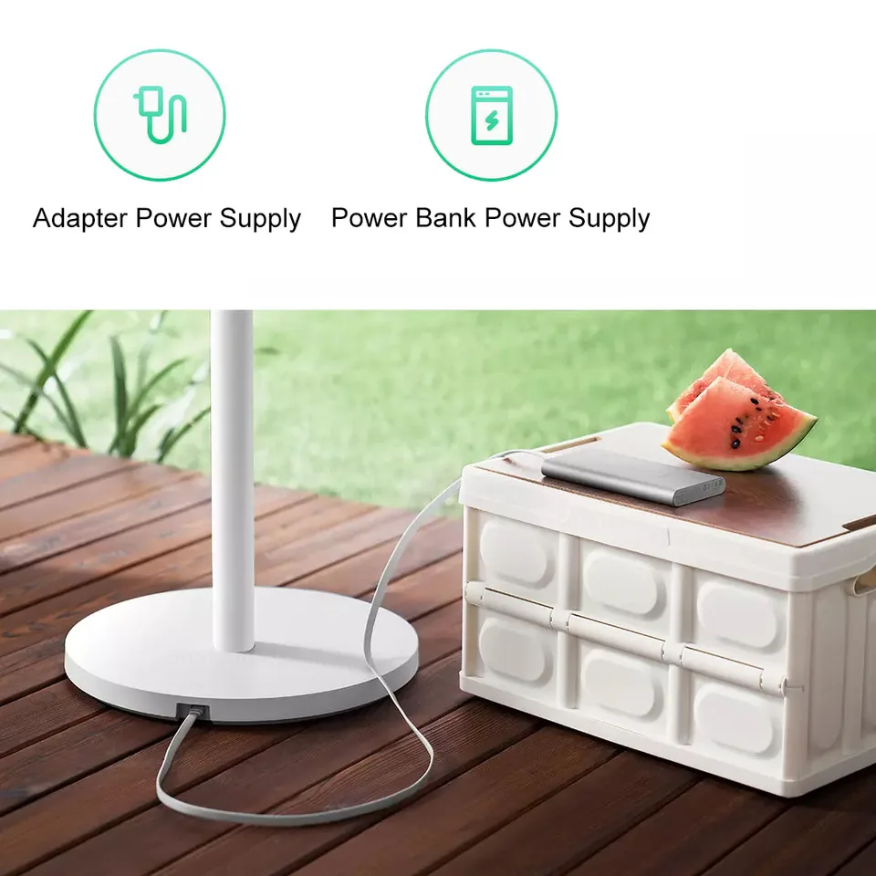 MIJIA Smart DC Inverter Standventilator 1x Upgrade mit 7 Flügeln, 140° Weitwinkel-Luftstrom, leiser Lüfter mit 25,6 dB, Powerbank_voghion.com