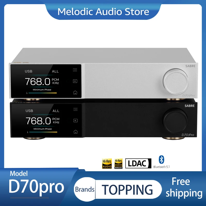 

Декодер высокой четкости TOPPING D70 PRO Saber, Bluetooth 5,1, предусилитель ESS9039SPRO DAC D70pro Saber Pre-Amp, поддержка LDAC APTX HD