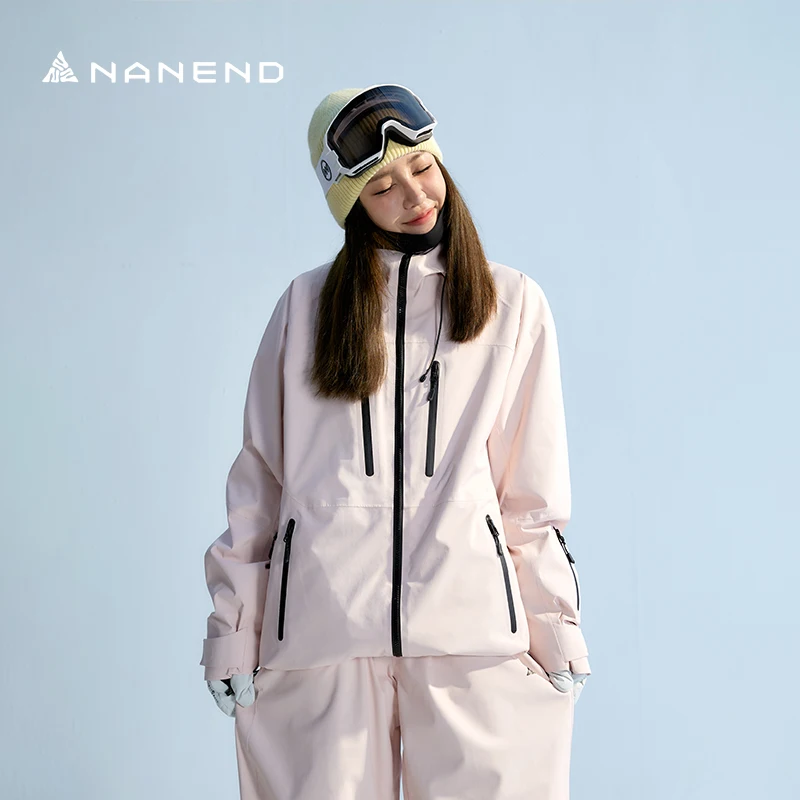 NANEND Ski Suit Women's Ski Suit Snowboard Double Board Waterproof Loose Full Press Glue 3L Snow Top