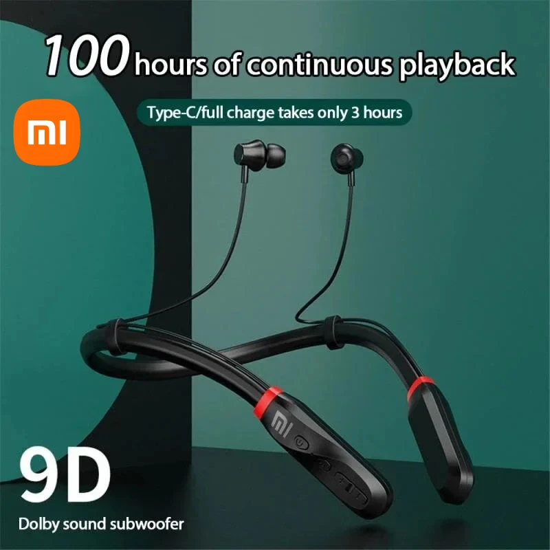 Cuffie Bluetooth Xiaomi Auricolari Wireless Tws Cuffie Sportive Con Archetto Da Collo Auricolari Stereo Cuffie Con Microfono Per Iphone Android