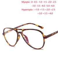 Aspherical Single Lens Oval Prescription Glasses For The Nearsighted PC Frame Cat Eye Myopia Glasses Woman 0 -0.5 -0.75 To -6.0 1