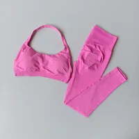 Seamless Yoga Suit Women's Beauty Back Sports Bra Lingerie Peach Buttocks Fitness High Waist Legigngs Gym Yoga Suit Pilates Set - Image 5