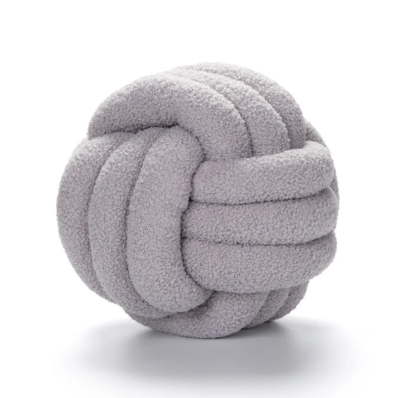 Knot Ball Round Throw Pillows Home Decor Soft Couch Bench Cushion Velvet Knot Pillows on Lounge Chair Backrest Pad Throw