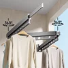 SSOUIM Hole-free Folding Clothes Drying Rack Invisible Wall-mounted Clothes Drying Rod Outdoor Telescopic Clothes Drying Rod 3