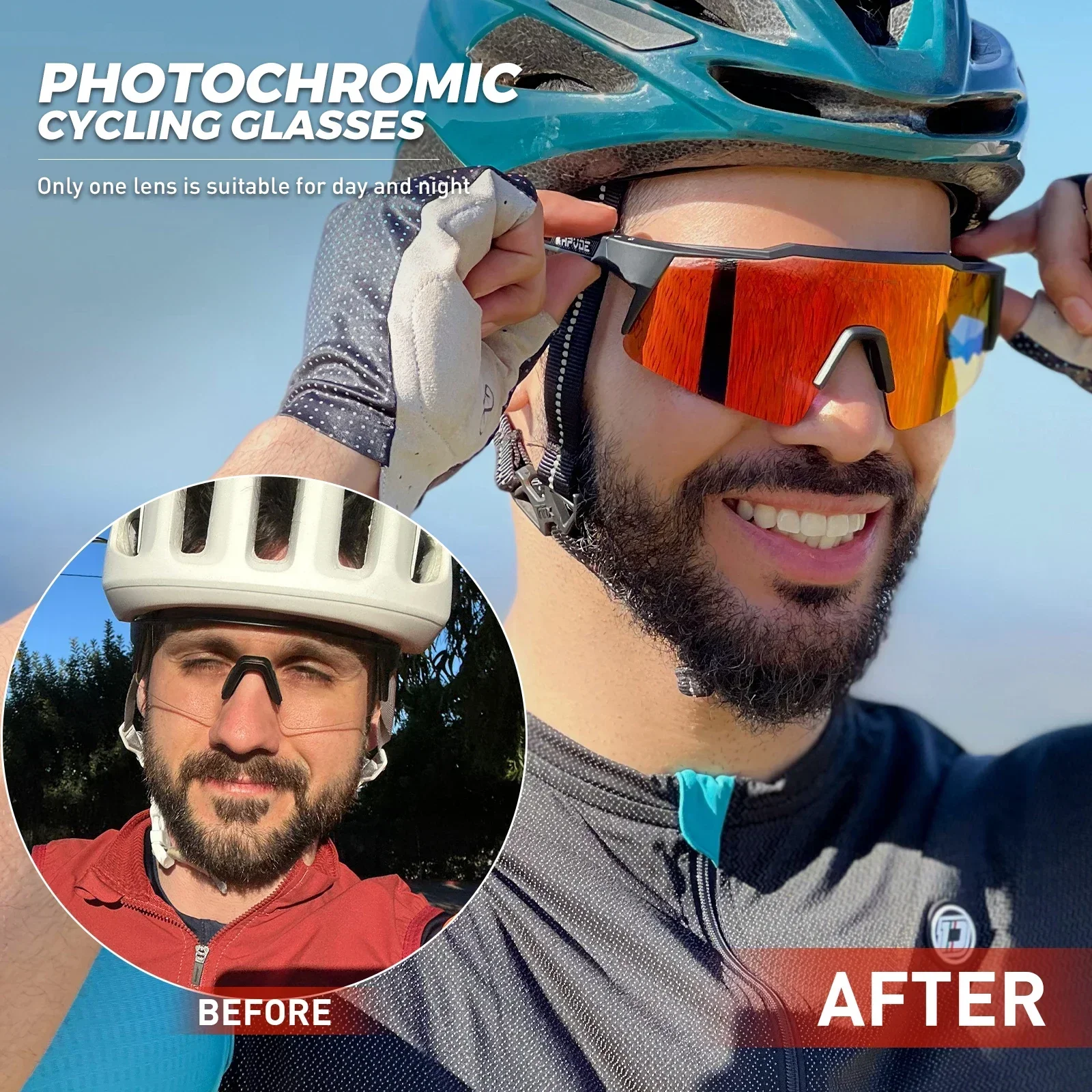 Photochromic Cycling Bike Glasses 2