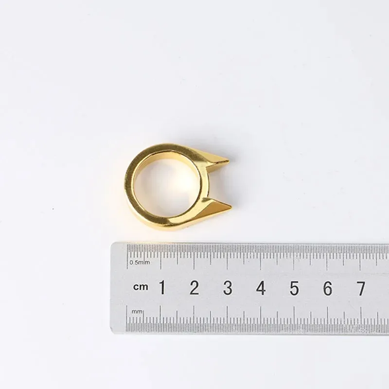 반지 휴대용 남자 여자 자기 방어 야외 생존 손가락 총 펑크 스타일 긴급 보호 하이킹 캠핑 쥬얼리