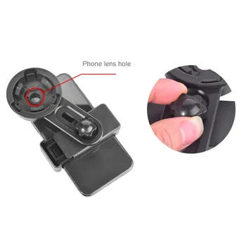 Adattatore universale per telefono cellulare con morsetto a molla Accessori per microscopio monoculare Adattare la staffa per clip per telefono cellulare per telescopio