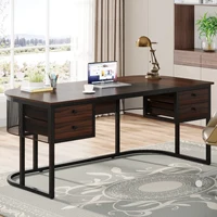 Tribesigns 63-Inch Executive Desk with 4 Drawers, Large Office Desk Computer Desk, Business Furniture Desk Workstation 1