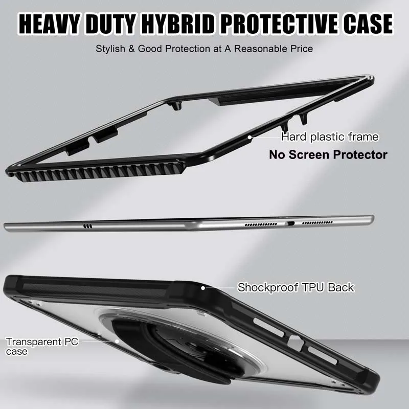 Hybrid Shockproof Case for iPad 9 8 7 7th 8th 9th Gen 10.2 Inch with Hand Shoulder Strap iPad Case Tablet Case Hand Strap