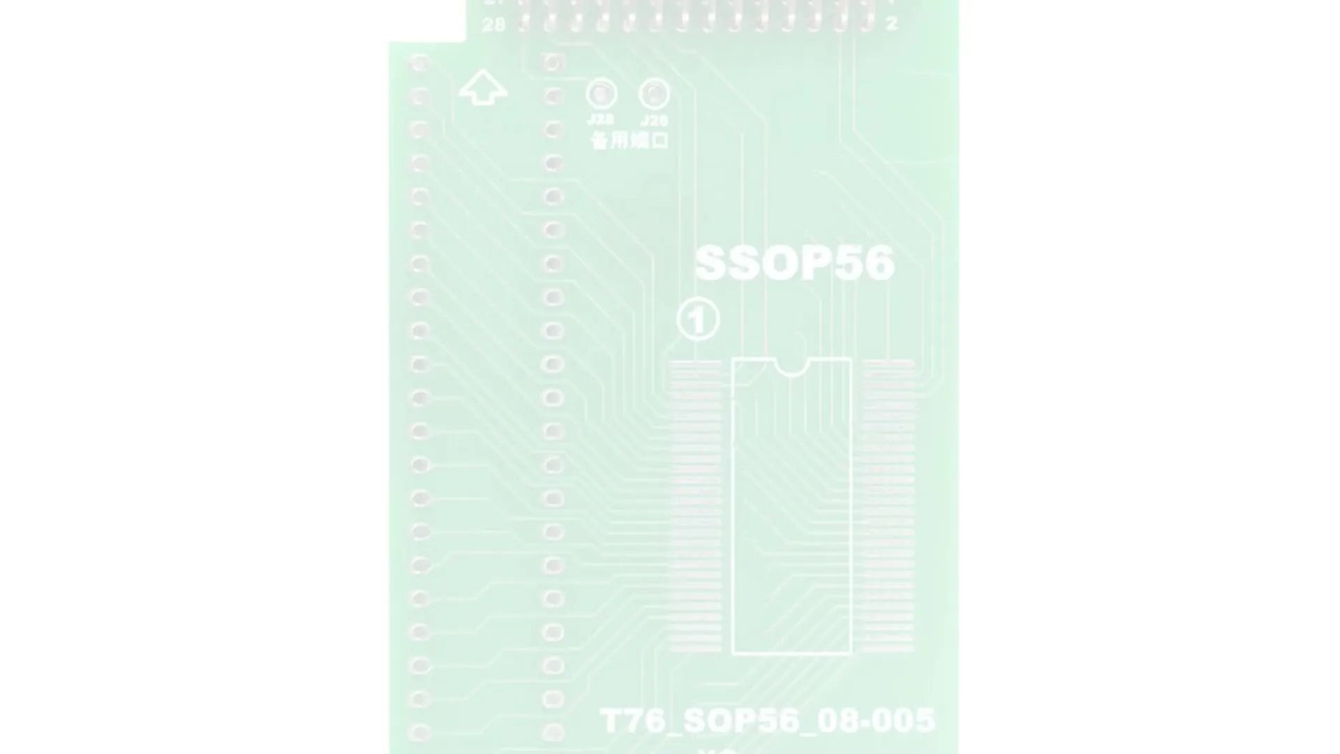 SSOP56 Adapterplatine – 0,8 Mm Raster, Für T76 Programmierer, Zum Testen & Programmieren Von SSOP56-Chips