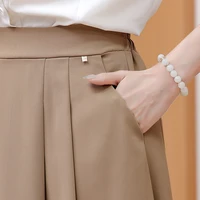 2024 New Solid Color Fringe Skirt Summer Classic Clothing Women's Loose Plus Size Skirt New Street Elegance Calf Belly Skirt - Image 6