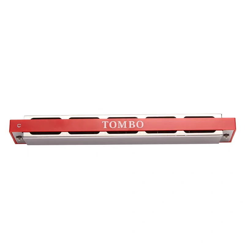 Tombo Harmonica Tremolo Harp Youth No. 6624Q 24 Holes Professional Armonica ABS Comb Mouth Organ Musical Instrumentos Key C A G