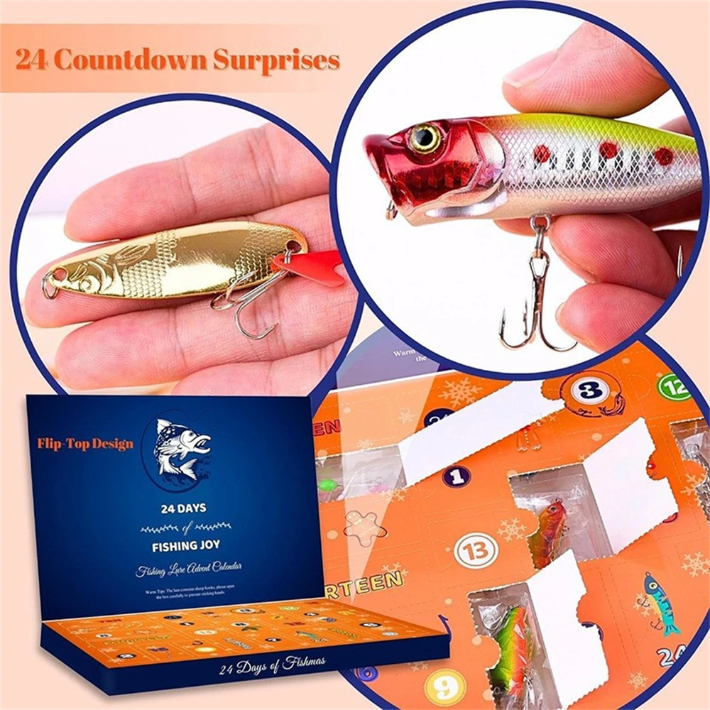 

Countdown Set High-quality Materials Fishing Set Fishing Enthusiast The New Christmas Present Advent Calendar Perfect Tool