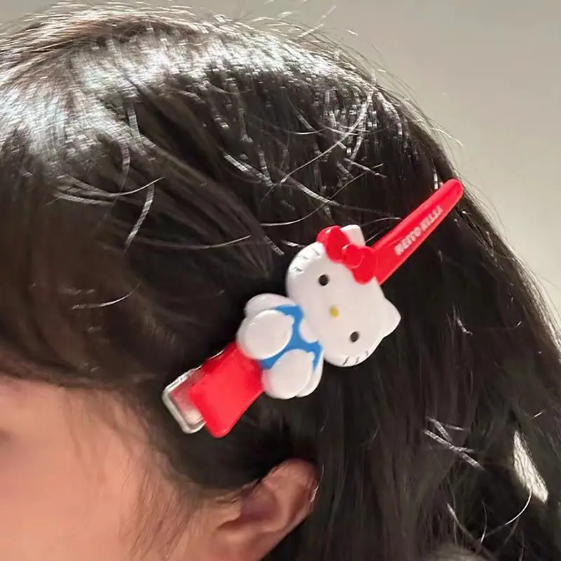 

Hello Kitty Sanrio Hair Clip Cartoon Anime Hairpin Lady Bangs Side Barrette Makeup Tools Girls Headwear Hair Accessories Gifts