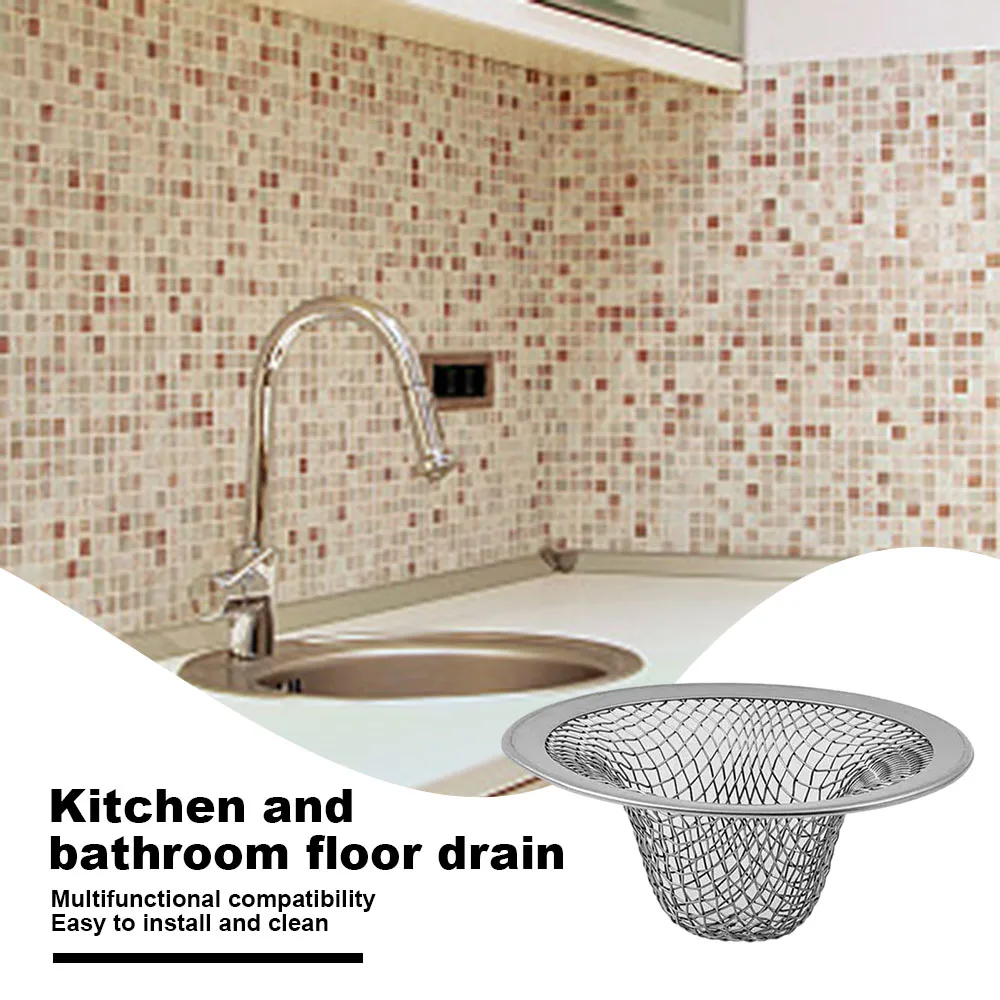 

Sink Anti-clogging Stainless Net Multi-functional Draining Hair Catchers For Washroom Bathroom