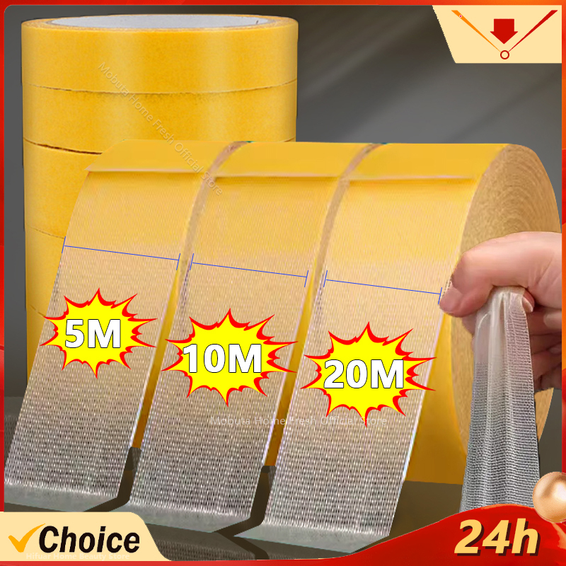 Super Thin Strong Fixation Double Sided Adhesive Tape Heavy Duty Translucent Mesh Waterproof Traceless Powerful Grid Carpet Tape