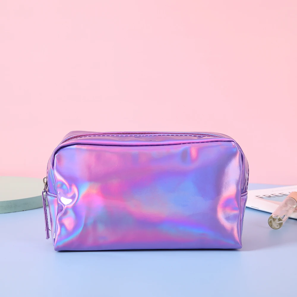 Trendy New Laser Design Clutch Storage Zipper Bag Waterproof and Dirt Resistan Lightweight Makeup Pouch, Versatile Cosmetic Bag 3