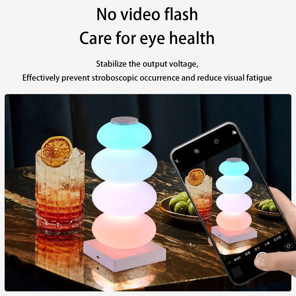 RGB 터치 테이블 램프 LED USB 생생한 컬러 룸 데코 조명 우아한 터치 센서 무드등 가정 사무실 장식 액세서리 LED USB