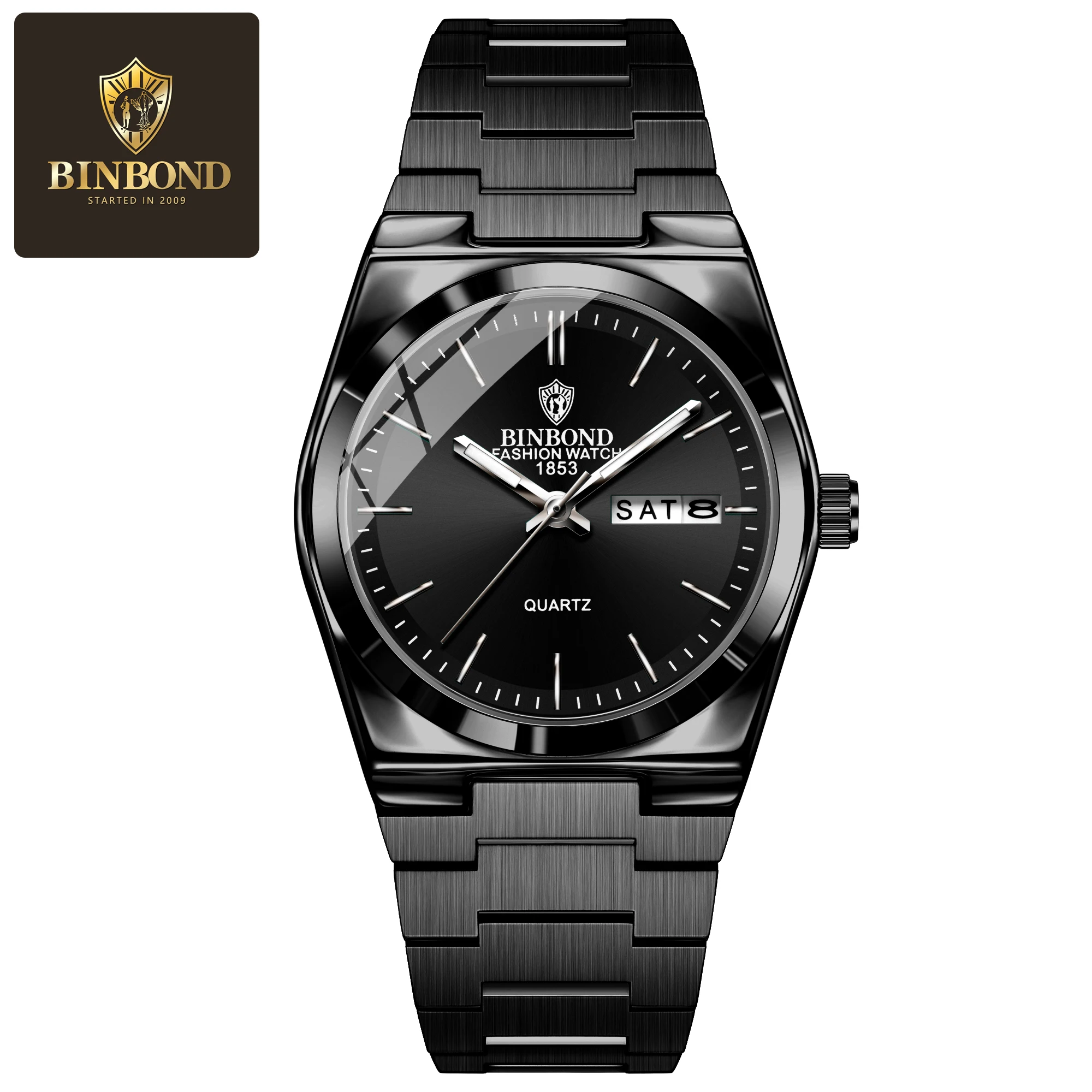 BINBOND 103 Ultra-Thin Fashionable Dual Calendar Women's Quartz Watch
