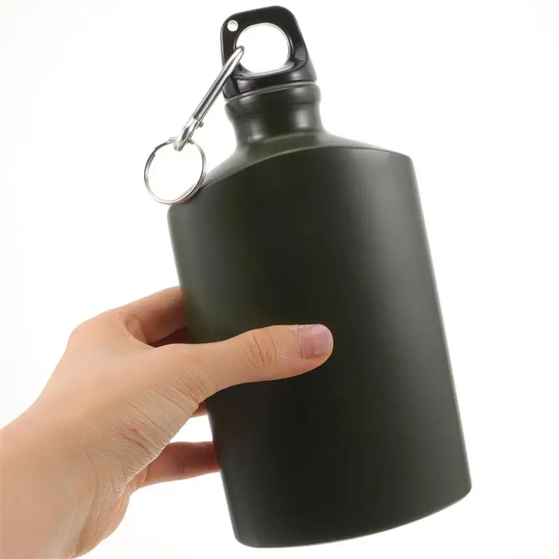 Gogogmee Militär Feldflasche 1L Aluminium | Auslaufsichere Camping Trinkflasche Für Outdoor