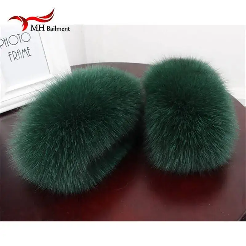 High Quality Fox fur Cuffs Hot Sale Wrist Warmer Genuine Fox Fur Cuff Arm Warmer Lady Bracelet Real Fur Wristband Glove X#1
