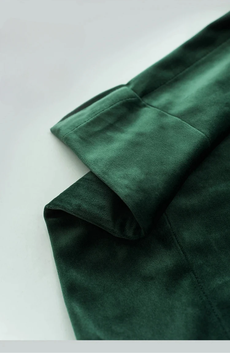 Dark Green Velvet Curtains - Luxury 80 Blackout Window Drapes for Living Room and Bedroom