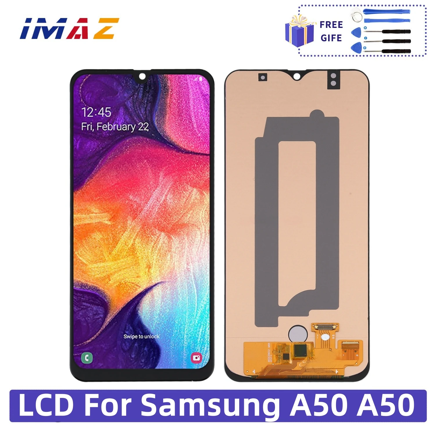 Super Amoled Per Samsung A50 Sm-A505Fn/Ds A505F/Ds A505 Display Lcd Touch Screen Digitizer Con Cornice Per Samsung A50 Lcd